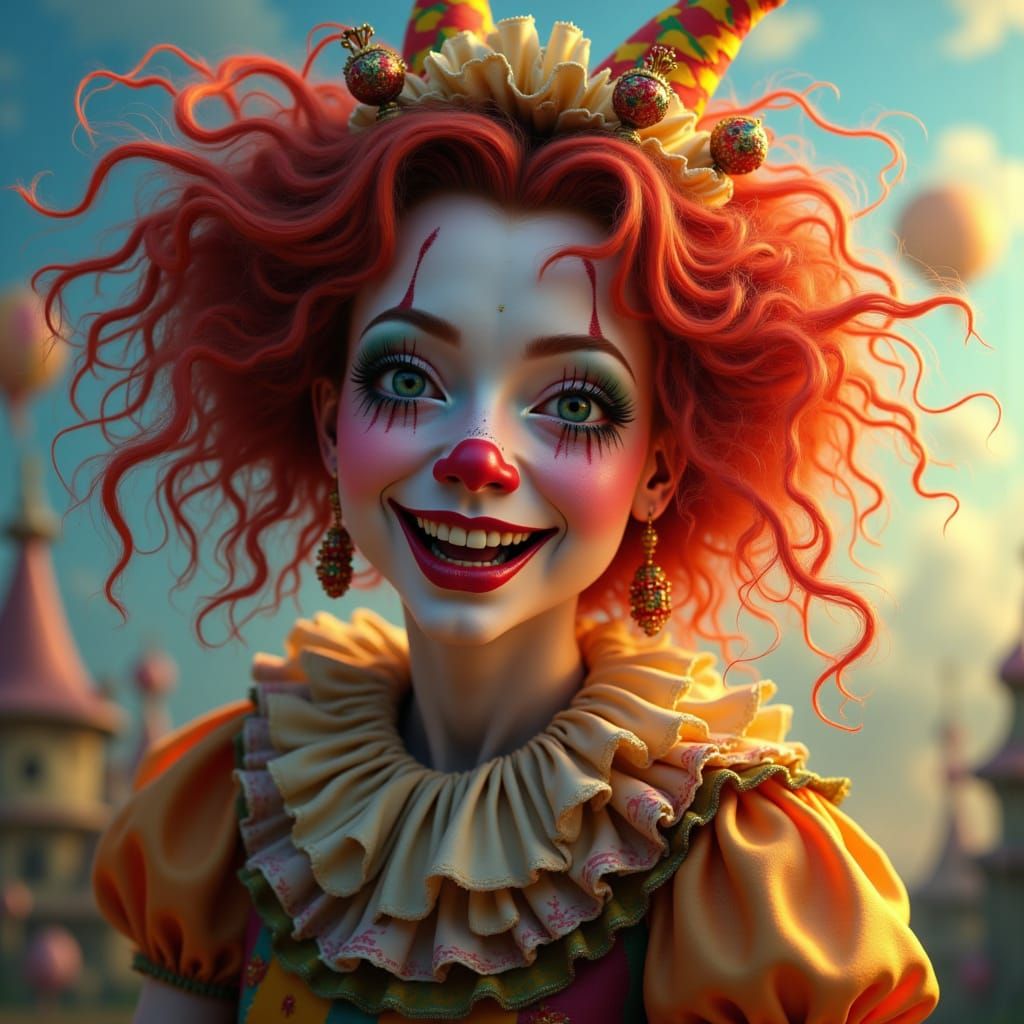 Whimsical Woman Laughing in Golden Hour Glow