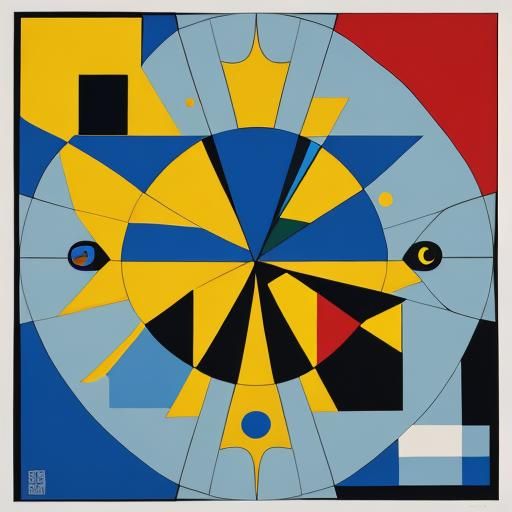 Greek Statue Running in Pop Art Style