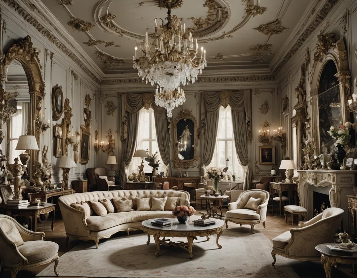 Fantasy Living Room in Dark Fantasy Style