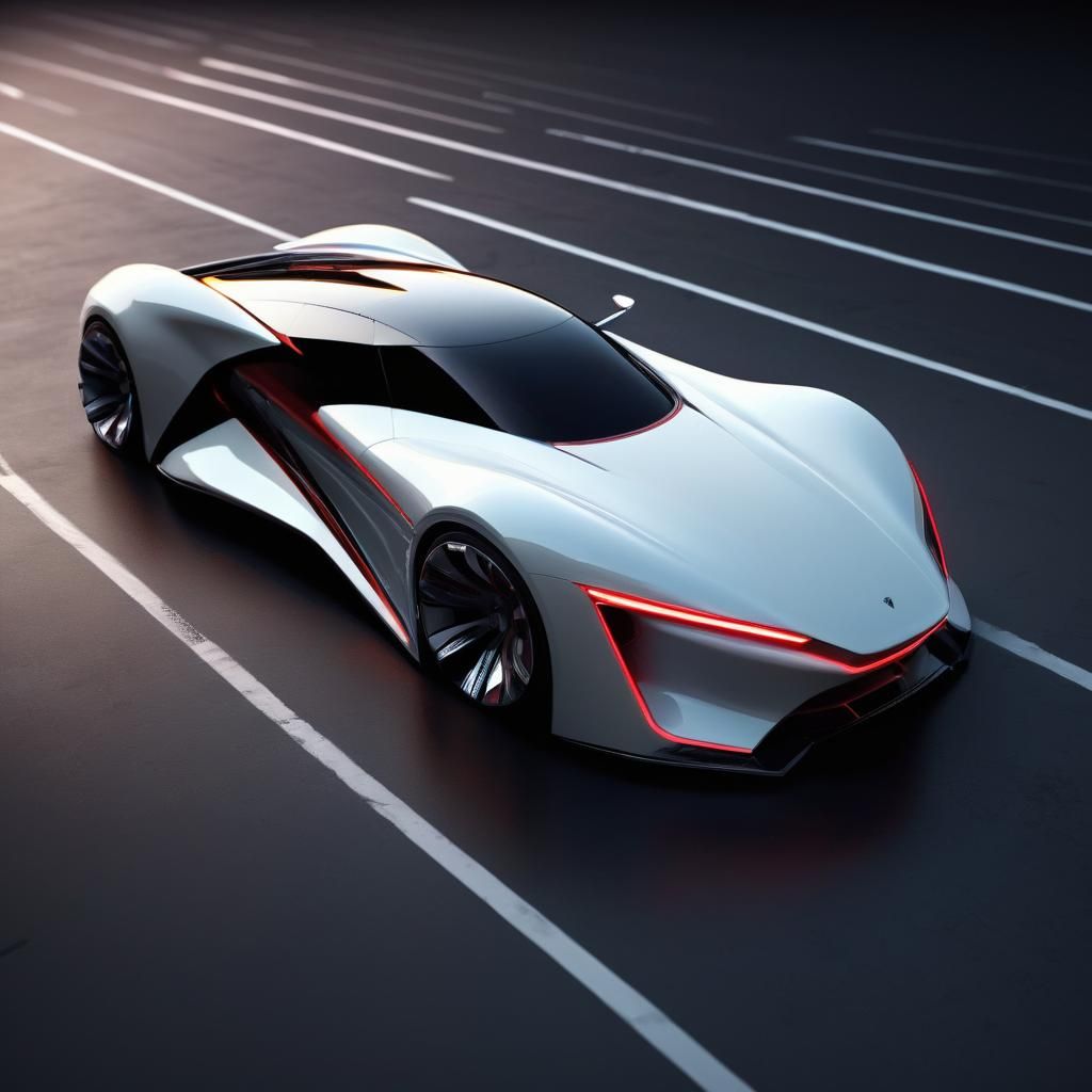 Sleek Futuristic Sports Car Concept in Metallic Sheen