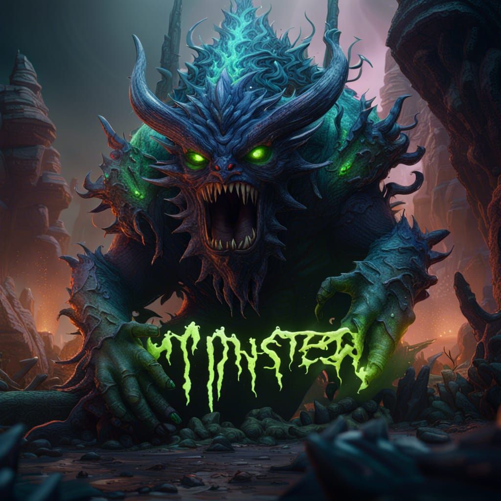 Detailed Matte Painting of Monster Energy