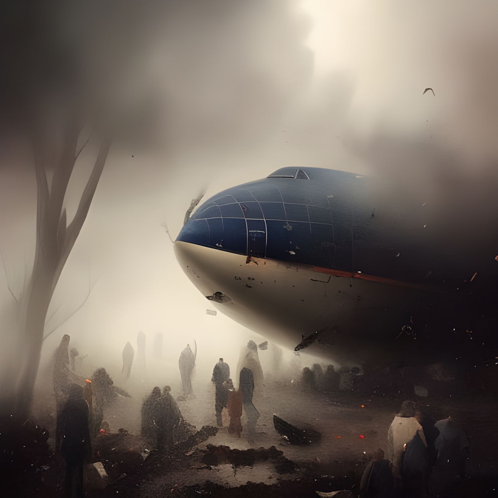 Tenerife Disaster: People Fleeing Through Fog