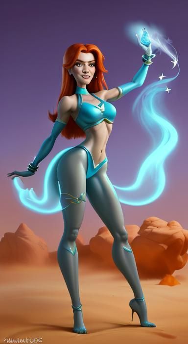 Kim Possible as a Magic Genie