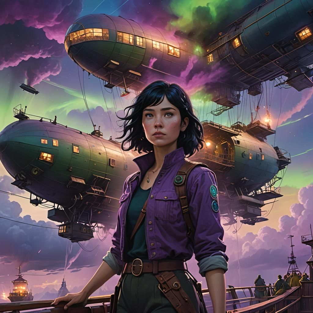 Airship Aurora: A Fantasy Matte Painting