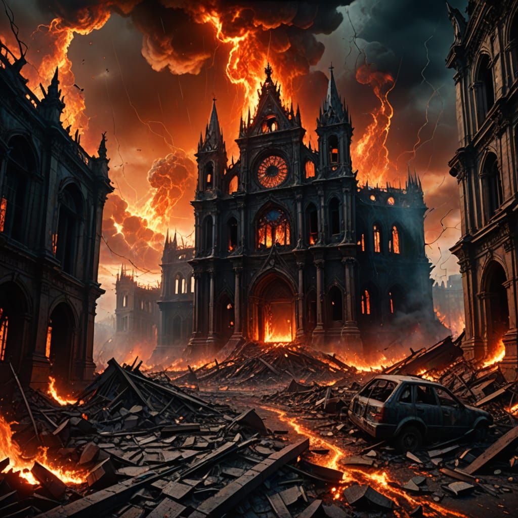 Celestial Chaos: Angels and Demons Engage in Epic Battle