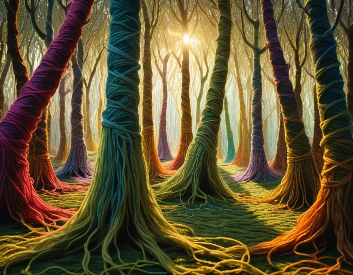 Enchanted Forest of Colorful String Trees