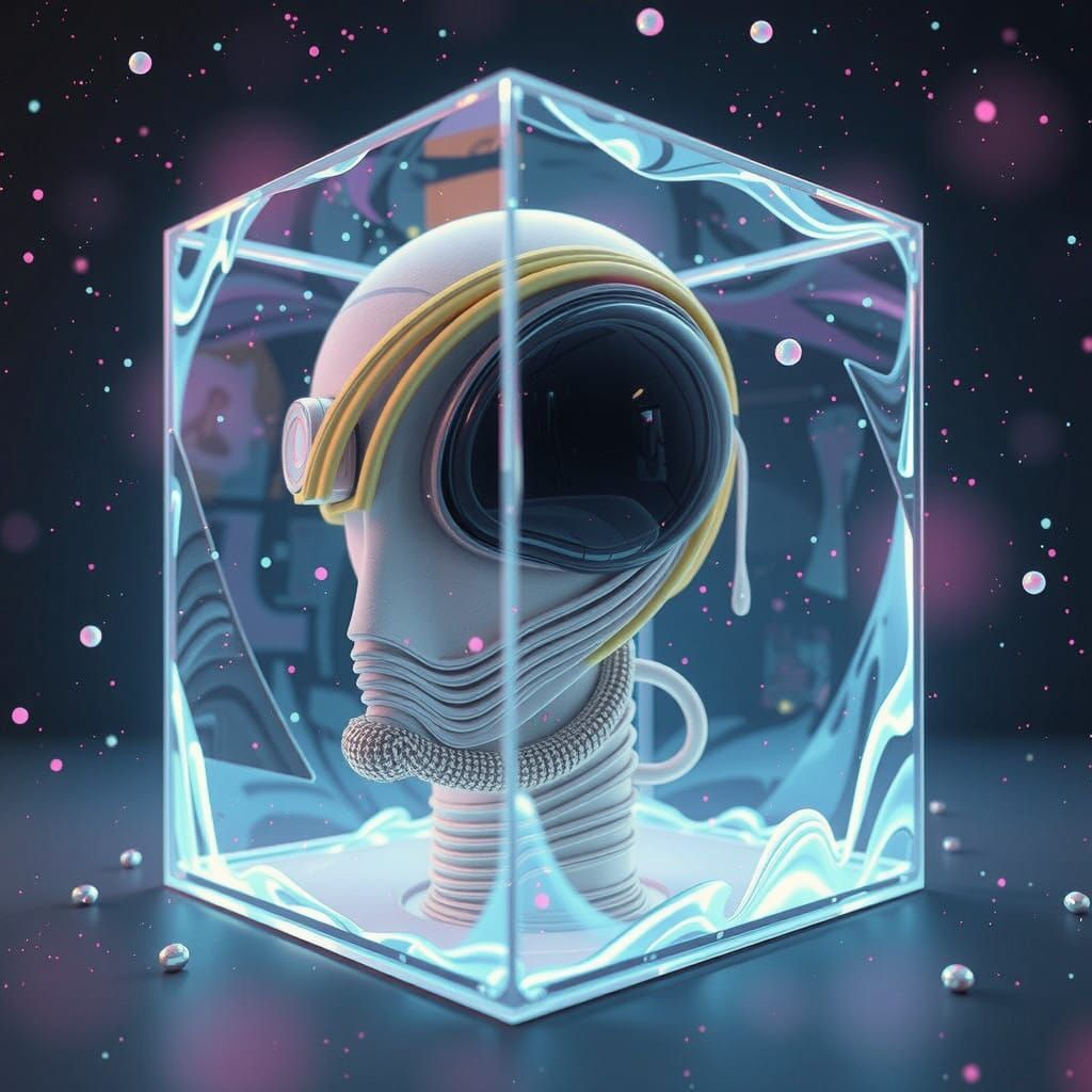 Vibrant Futuristic Dreamscape in Pastel Hues