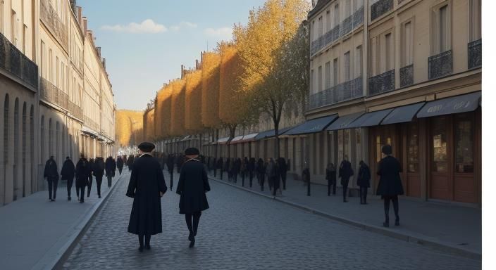 Paris, 1960s: Children Leaving School, Impressionist Style