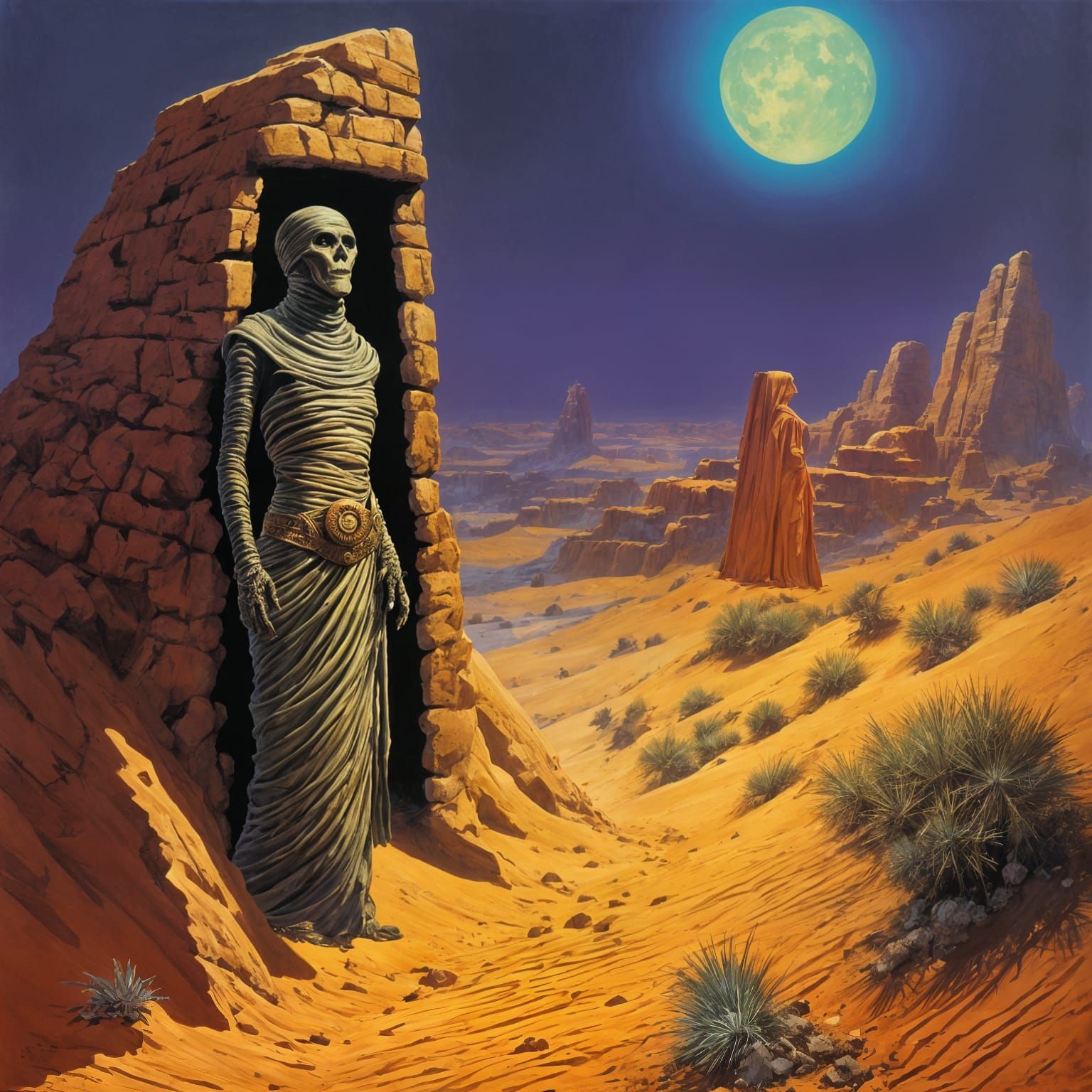 Horror Mummy Emerges from Desert Sand