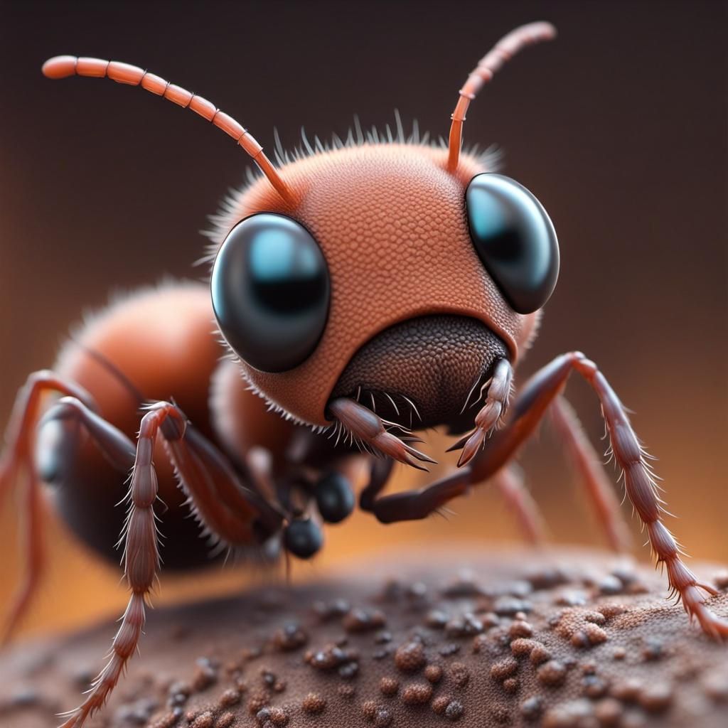 Macro Ant Portal: Hyperrealistic Digital Concept Art