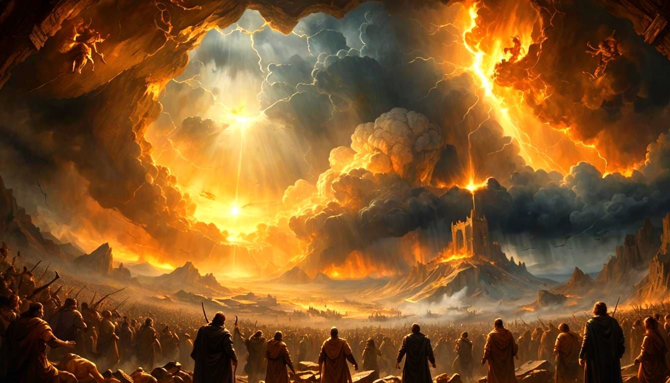 Dramatic Last Judgement Scene in Romanticism Style