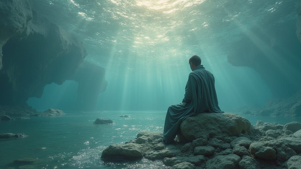 Ethereal Crystal Palace Amidst Endless Abyss