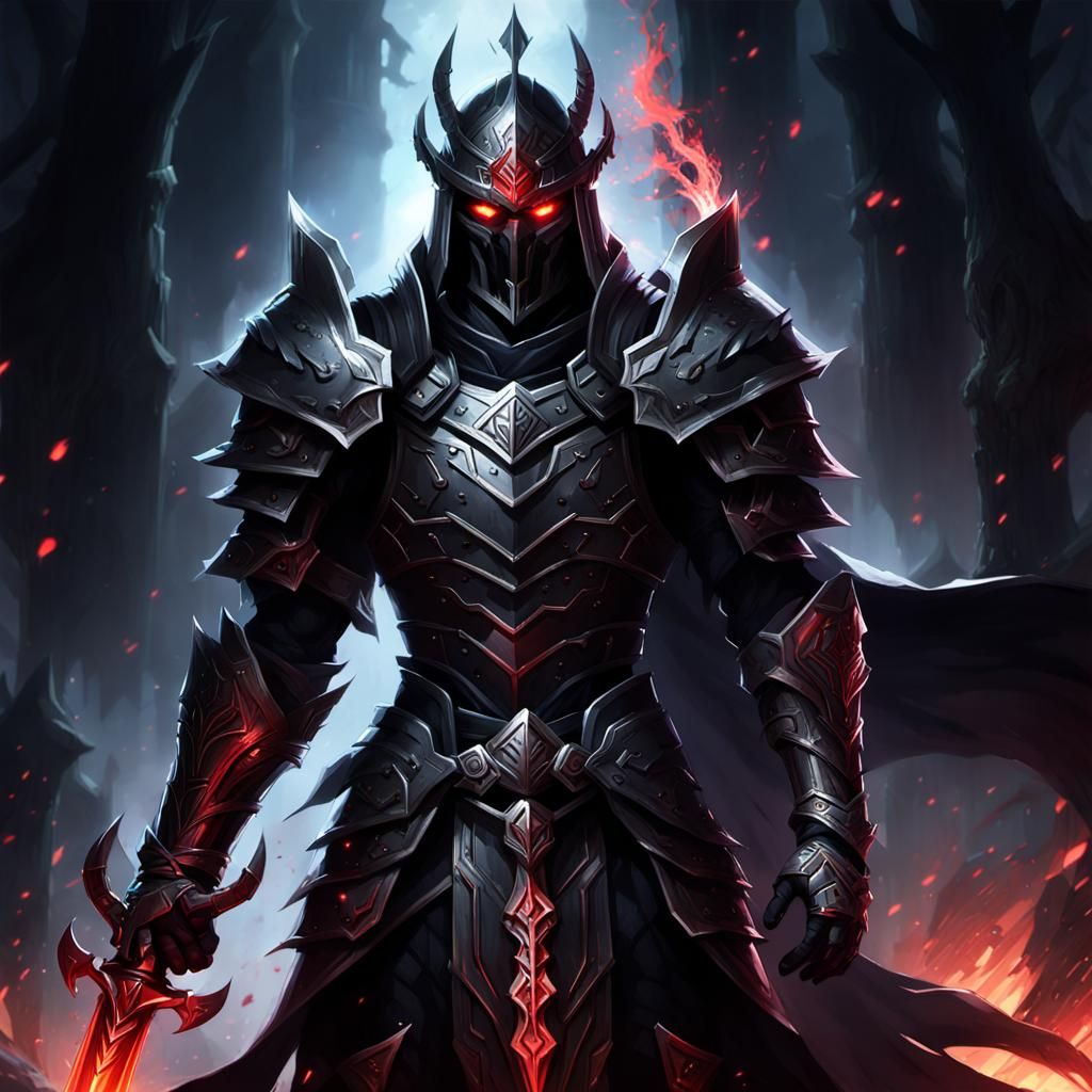 Dark Fantasy Lord in Regal Armor with Scepter