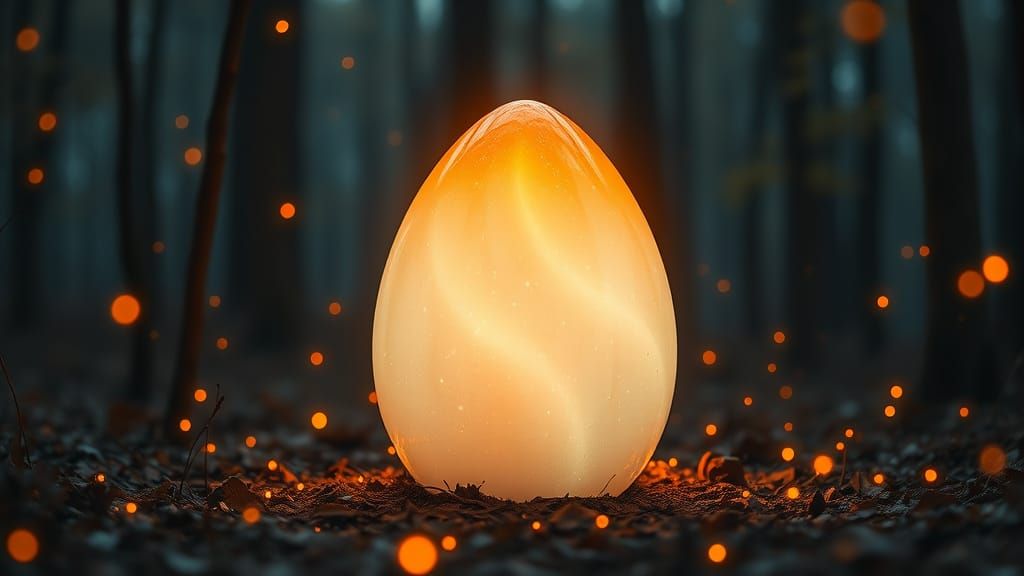Enchanting Dragon Egg in Ethereal Forest