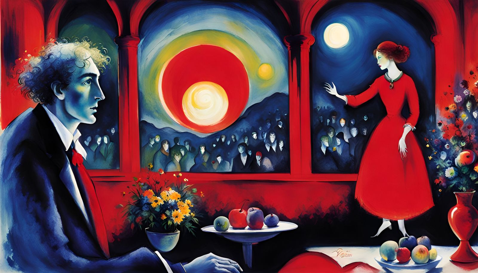 Mysterious Figures in Midnight Garden: Film Noir