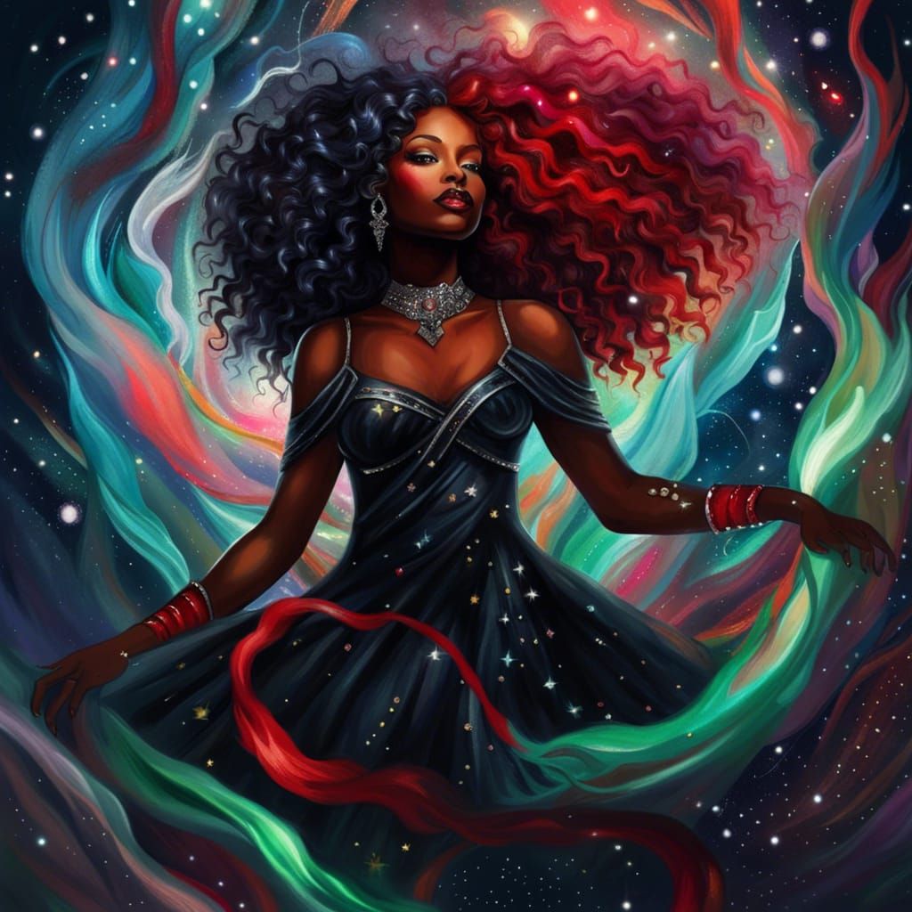 Black Goddess Climbing Aurora Rabbit Hole