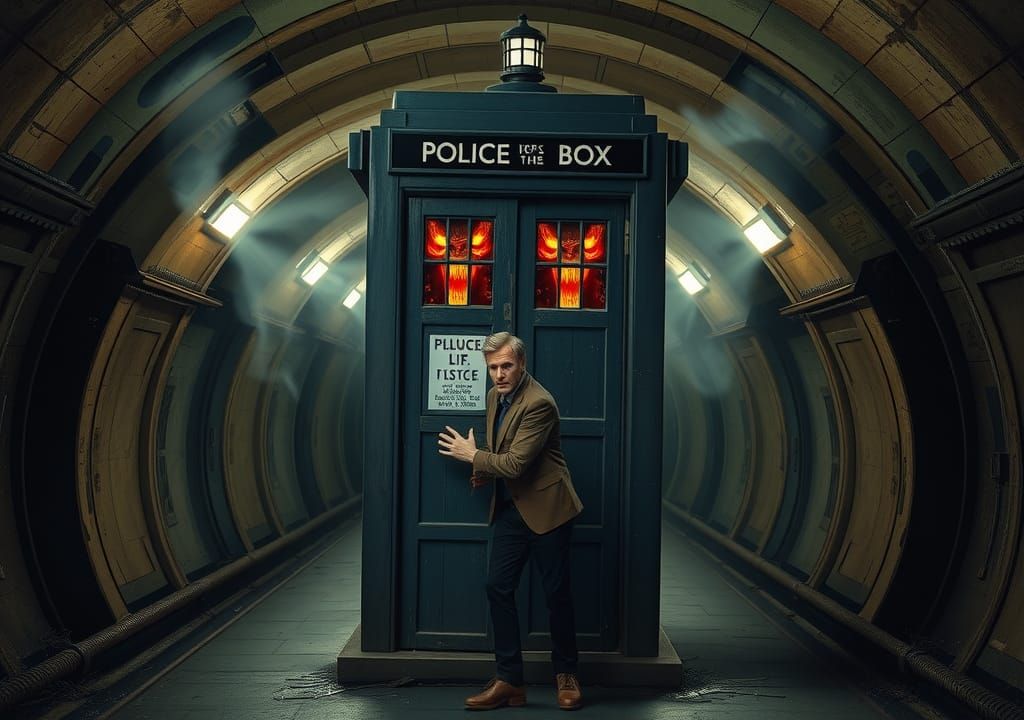 Cursed TARDIS in Abandoned Underground Tunnel