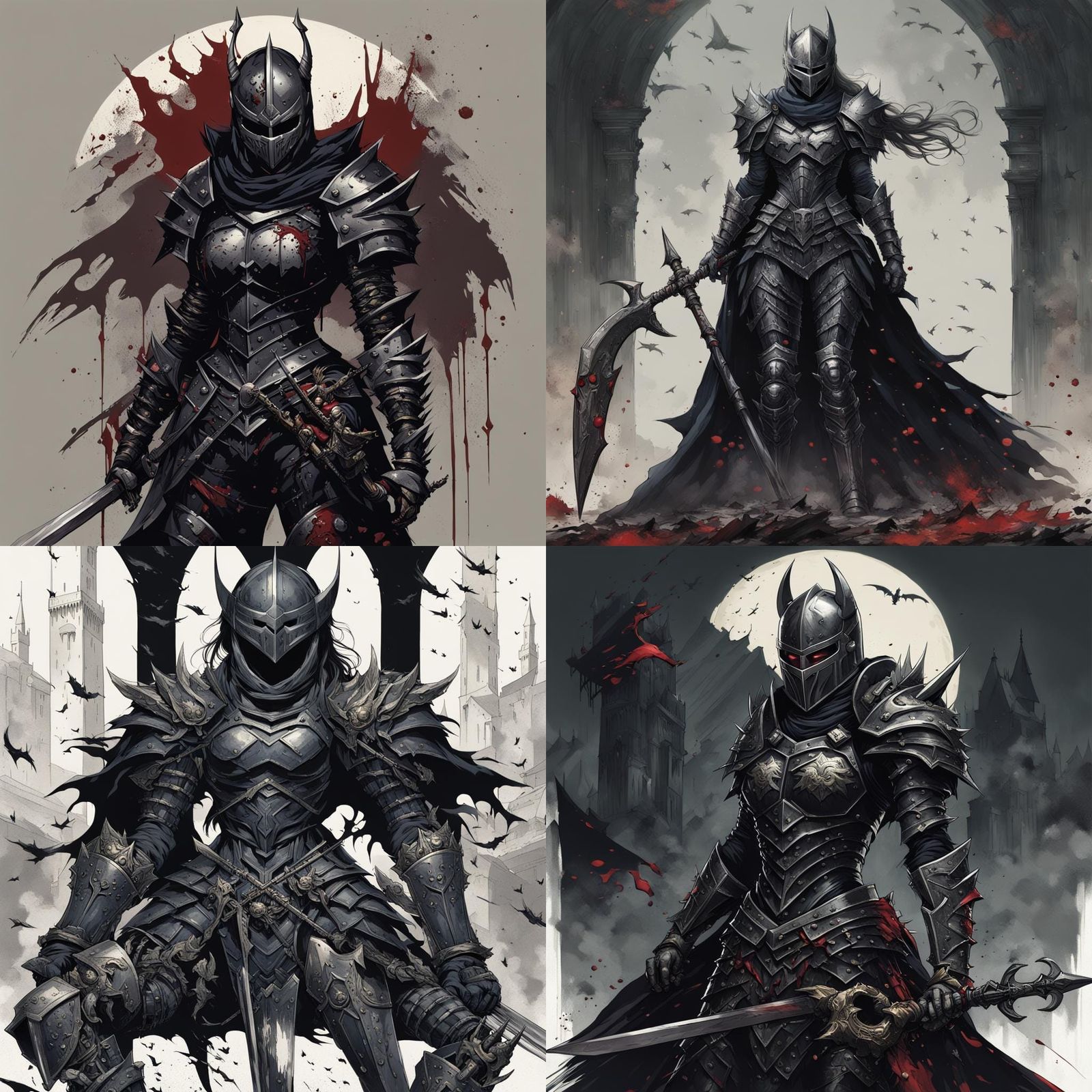 Fearsome Armored Knight Girl Ready for Battle