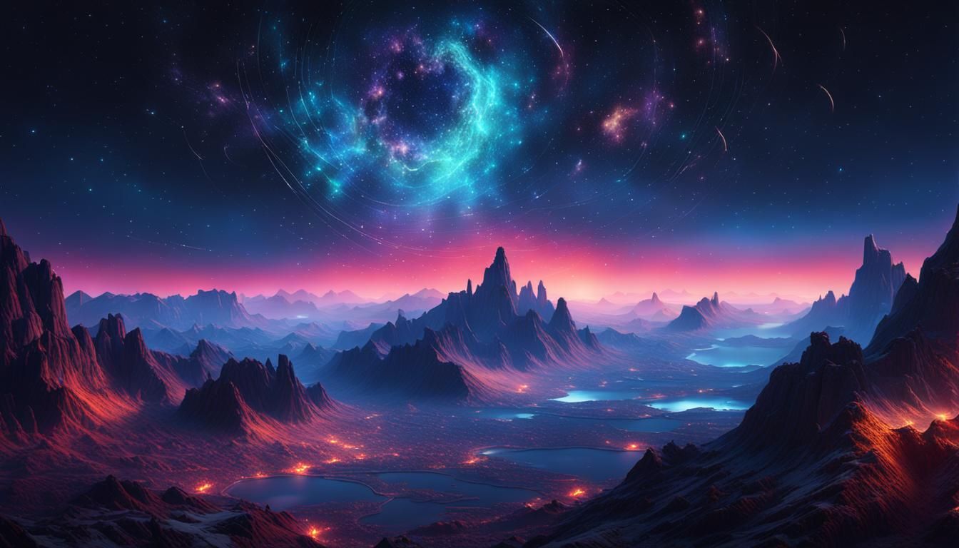 Fantastical Constellation in Deep Color, Digital Art