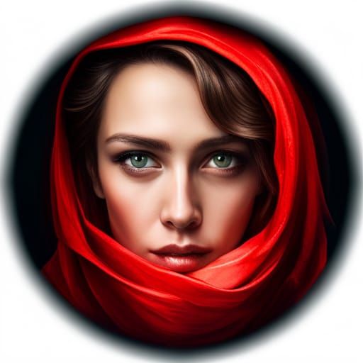 Intense Red-Centered Eye Staring