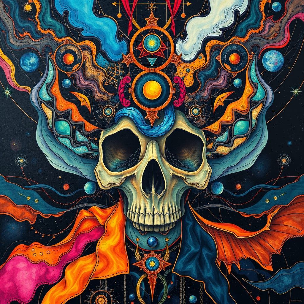 Surreal Abstract Art in Vibrant Complementary Colors