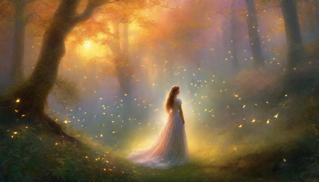 Ethereal Mystical Being in Dreamlike Forest