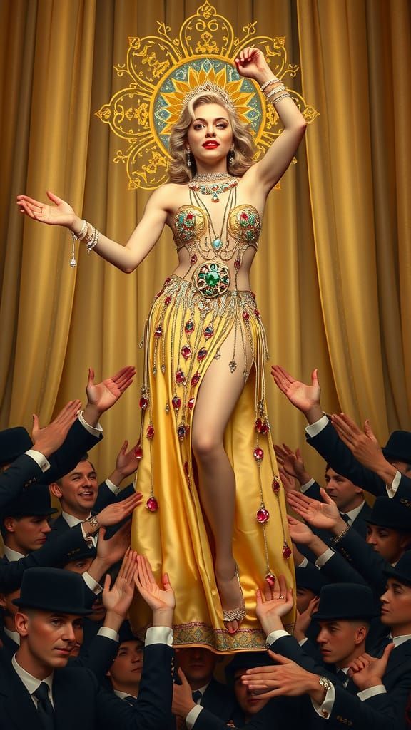 Madonna as a Vision of Opulence in Art Nouveau Style