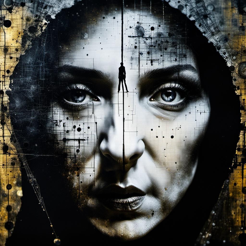 Demonic Cyborg Bear Portrait in Volcanic Hyperspace