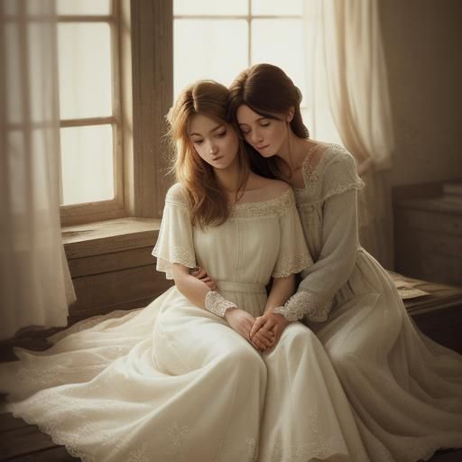 Intimate Embrace in Rustic Room: Cinematic Portrait