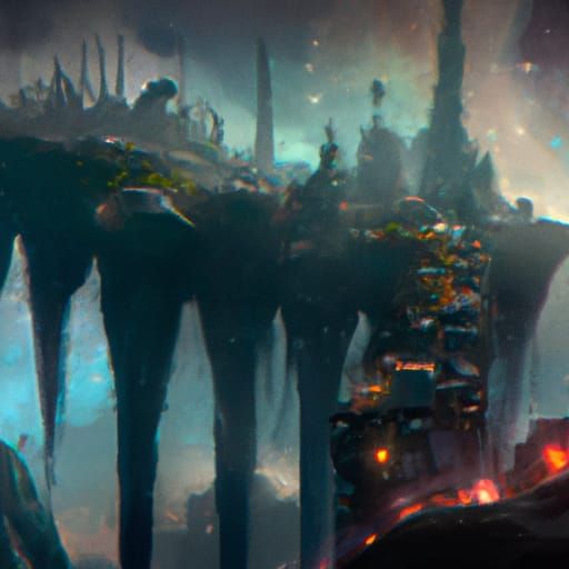 Fantastical Matte Painting in Deep Color