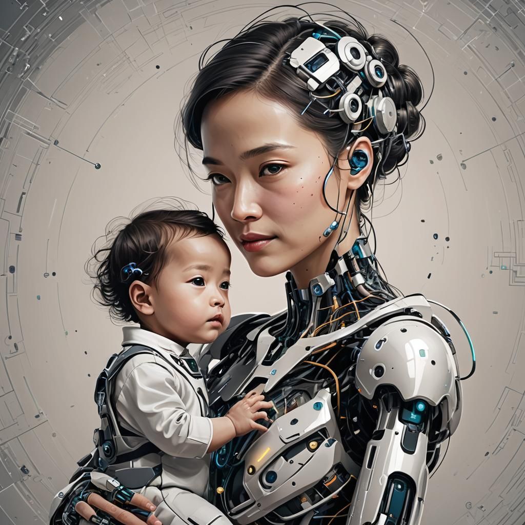 AI's Vision of Motherhood: A Conceptual Artwork