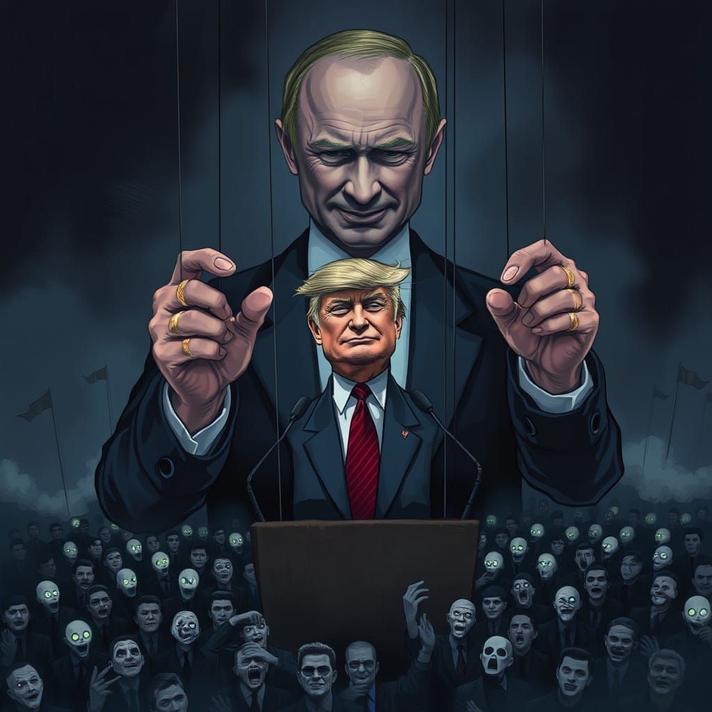 Satirical Puppeteer: Putin Controls Trump, Trump Controls th...