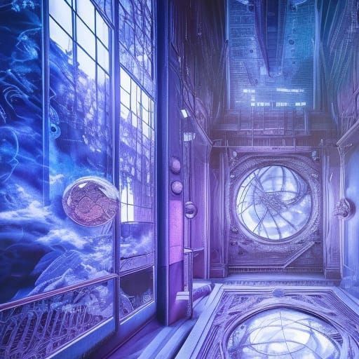 Plasma Discharge in Digital Matte Painting Style