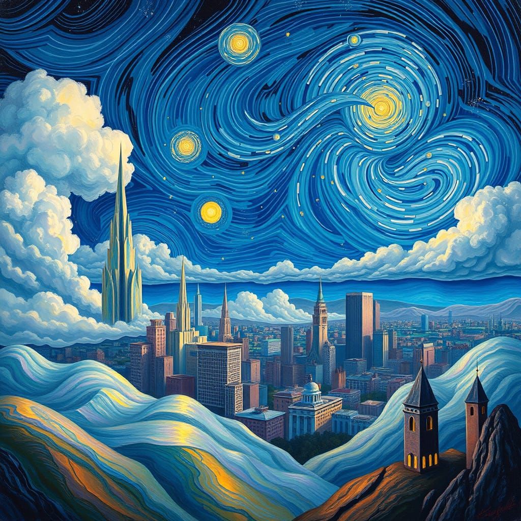 Surreal and unusual view of world