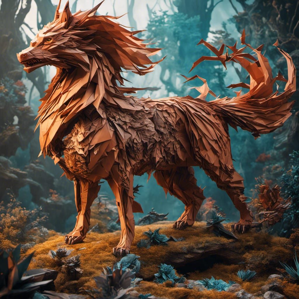 Origami mythical beast