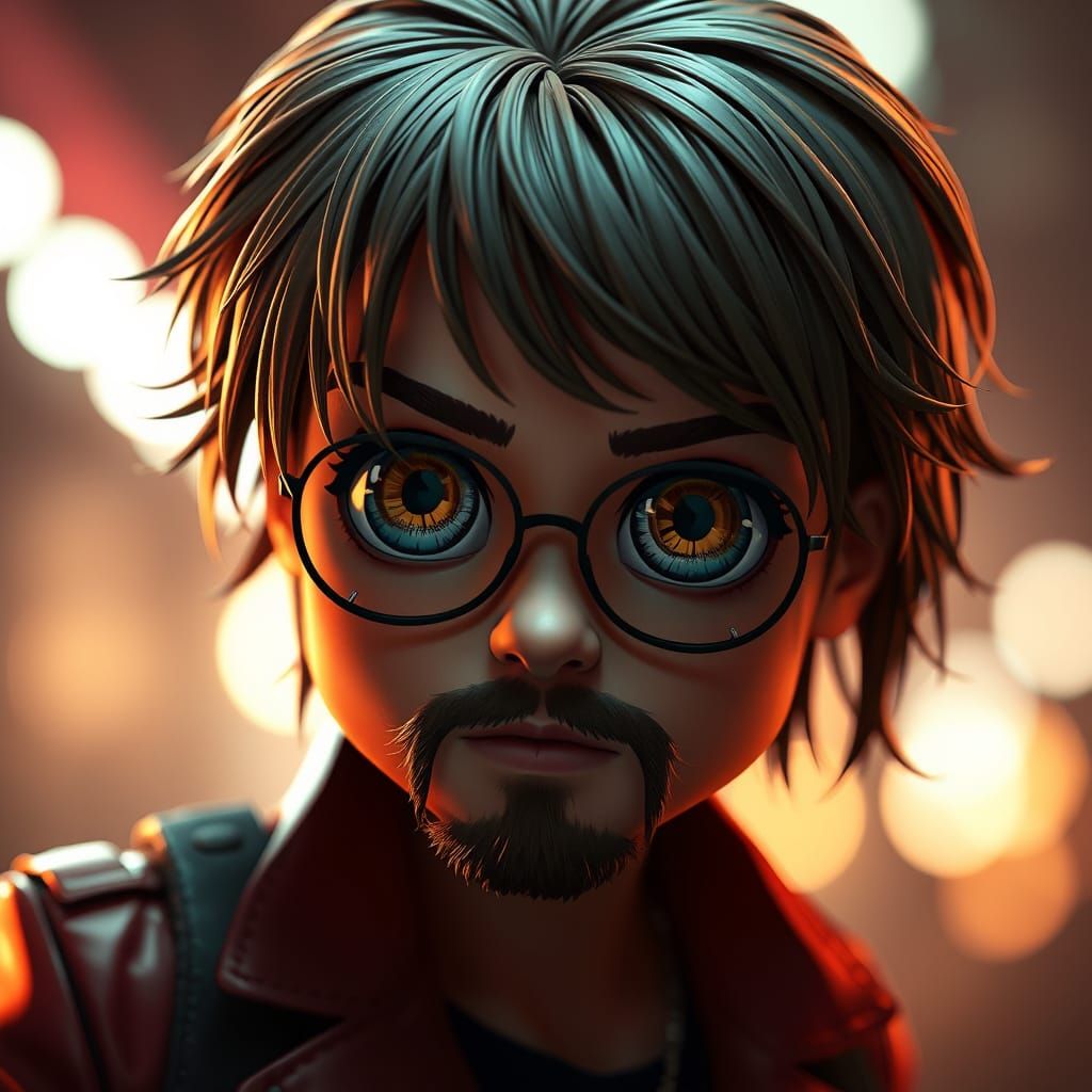 Chibi Brad Pitt as Tyler Durden