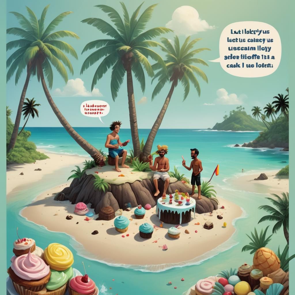 Stranded on Dessert Island: A CGI Rendering