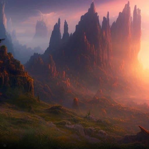 Fantastical Landscape in Deep Color