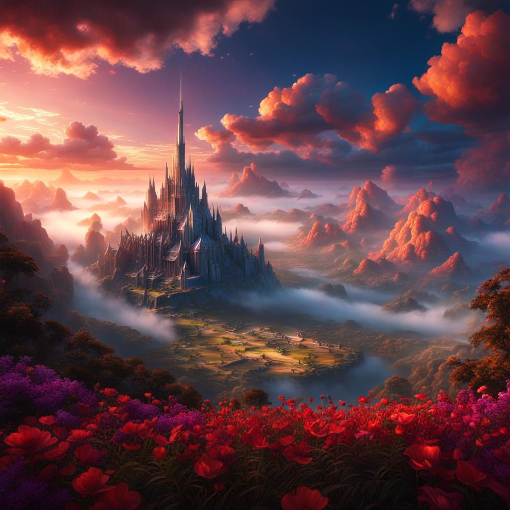 Radiant Sky with Clouds Forming 'I Love You'