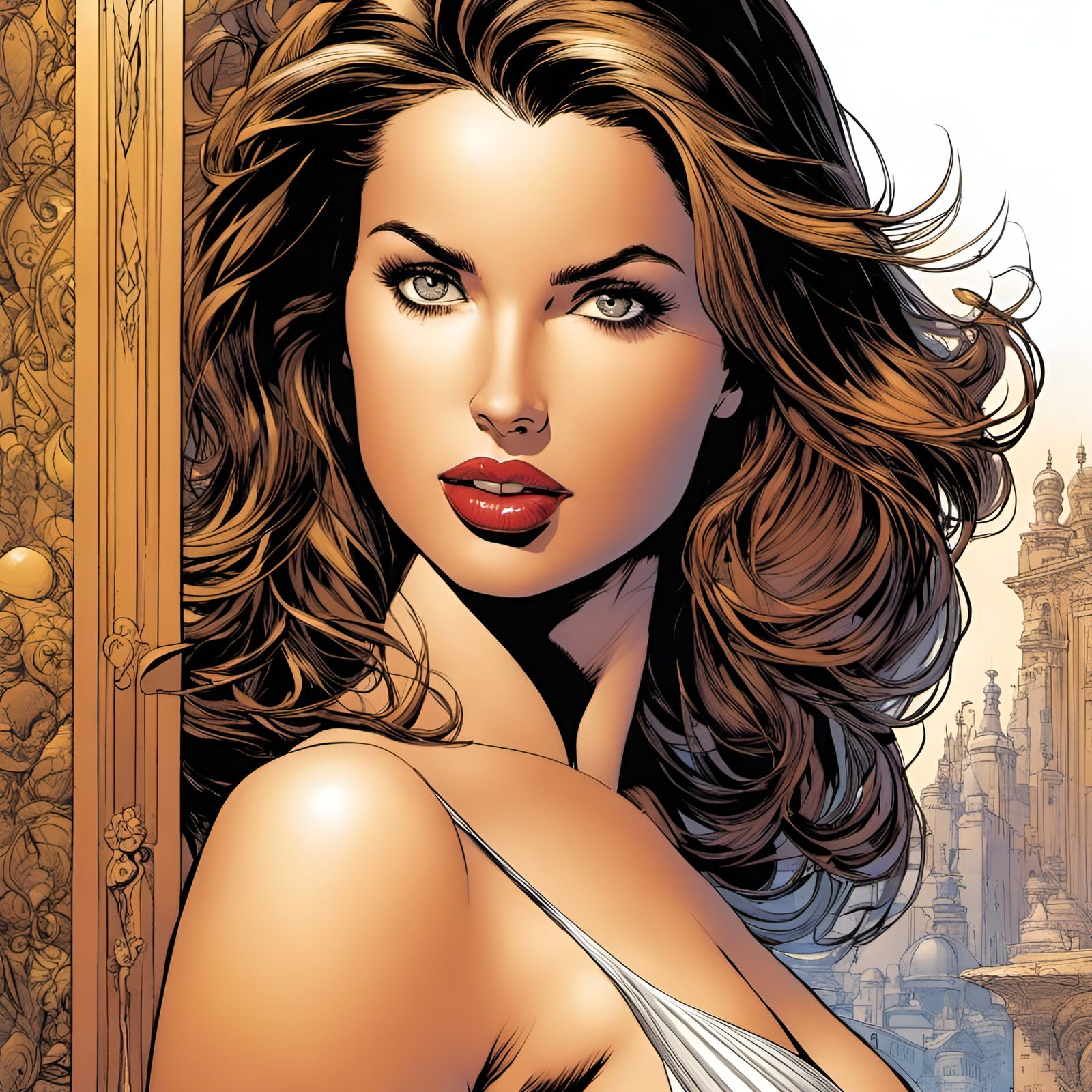 Femme Fatale Ana de Armas, Comic Book Art
