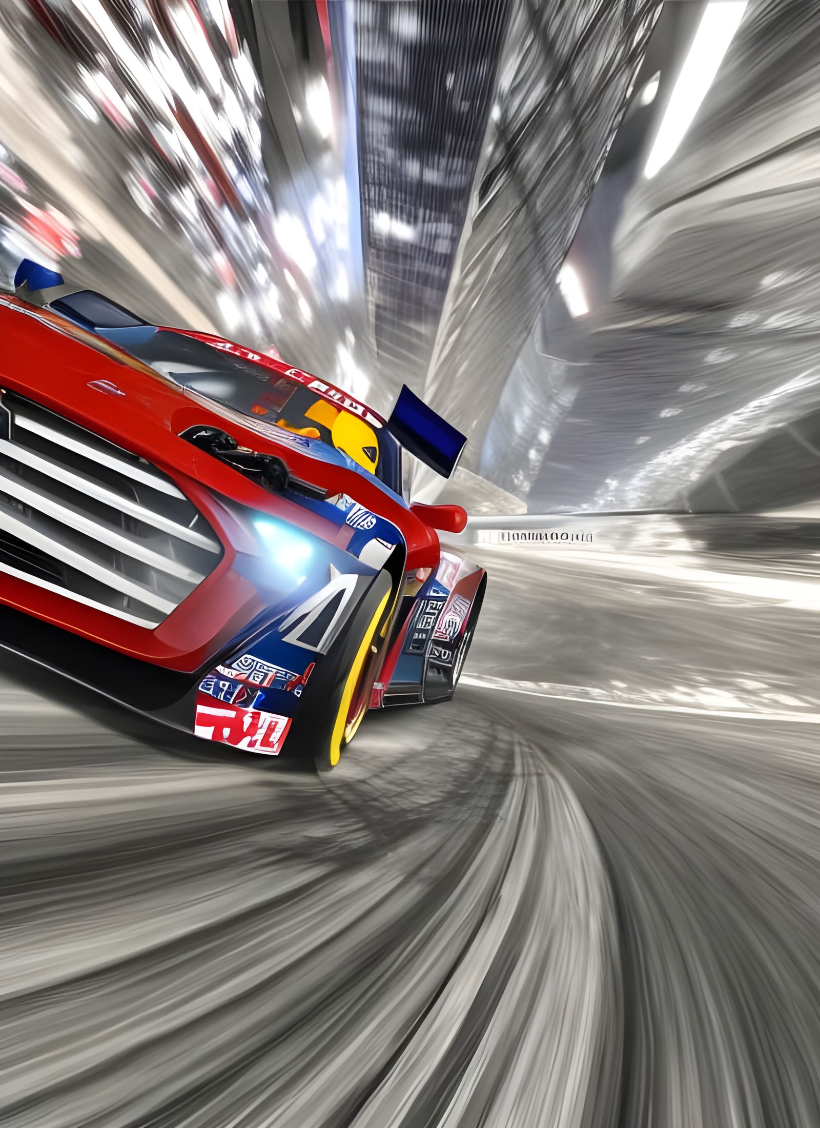 Cartoon Racing Drivers in Oil Painting Style