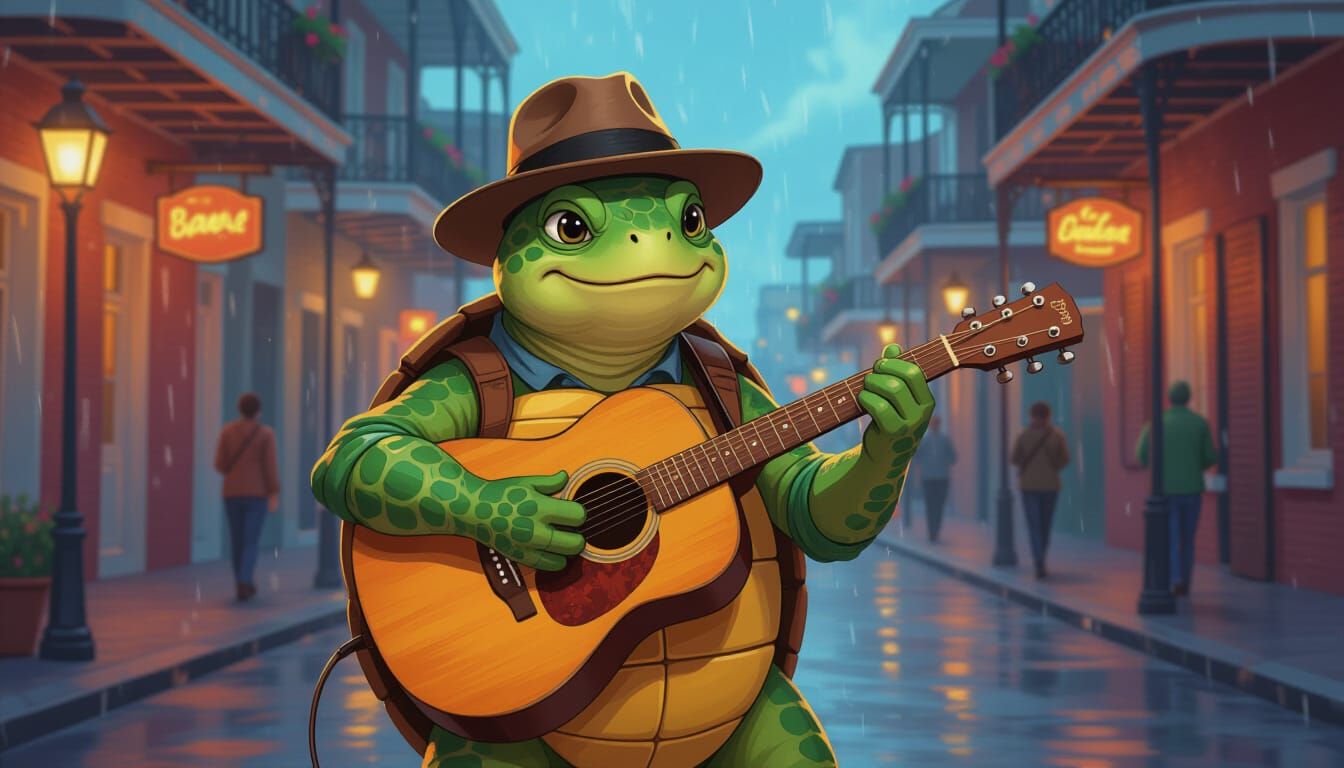 Turtle Sings the Blues in New Orleans