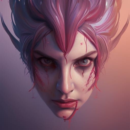 Hyperdetailed Demon Portrait in Dynamic Lighting