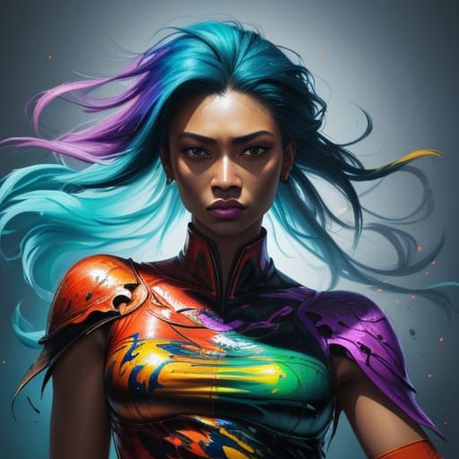 Kianna Showing Love in Vibrant Oil Painting