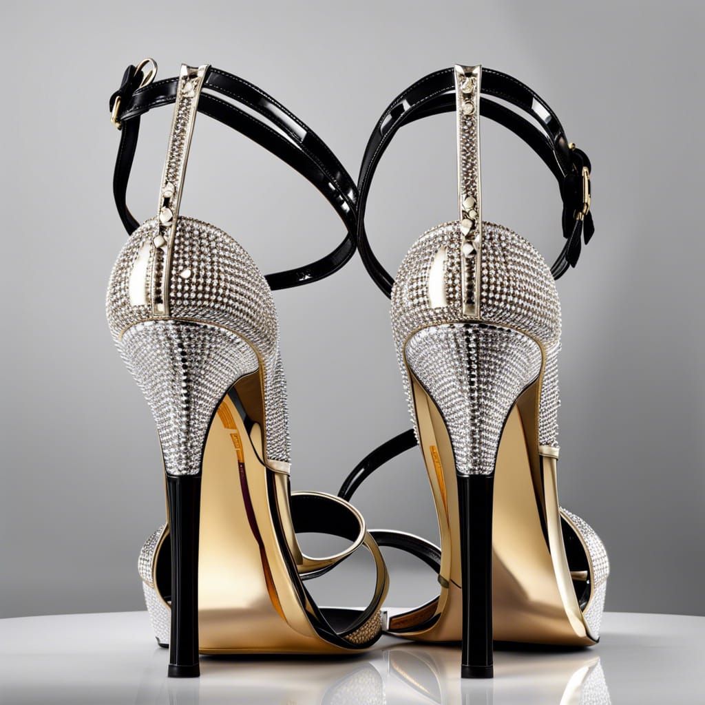 Backside of Glamour high heel sandals