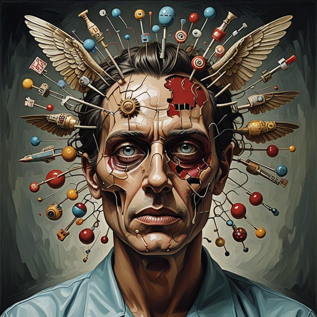 Conceptual allegorical art - "Psychiatry".