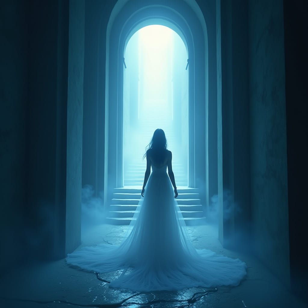 Ethereal Goddess at the Threshold of Destiny