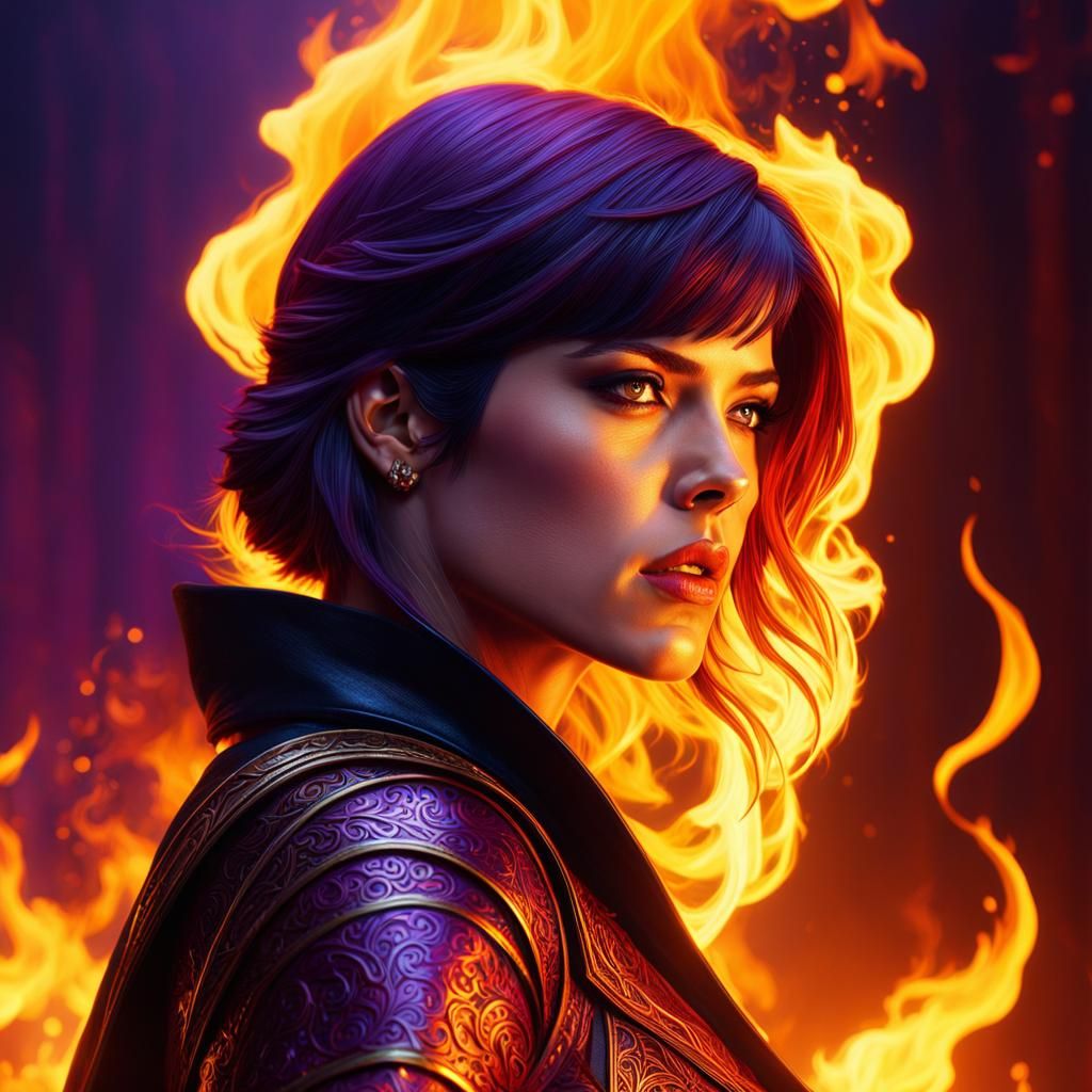 Selma Blair, on fire