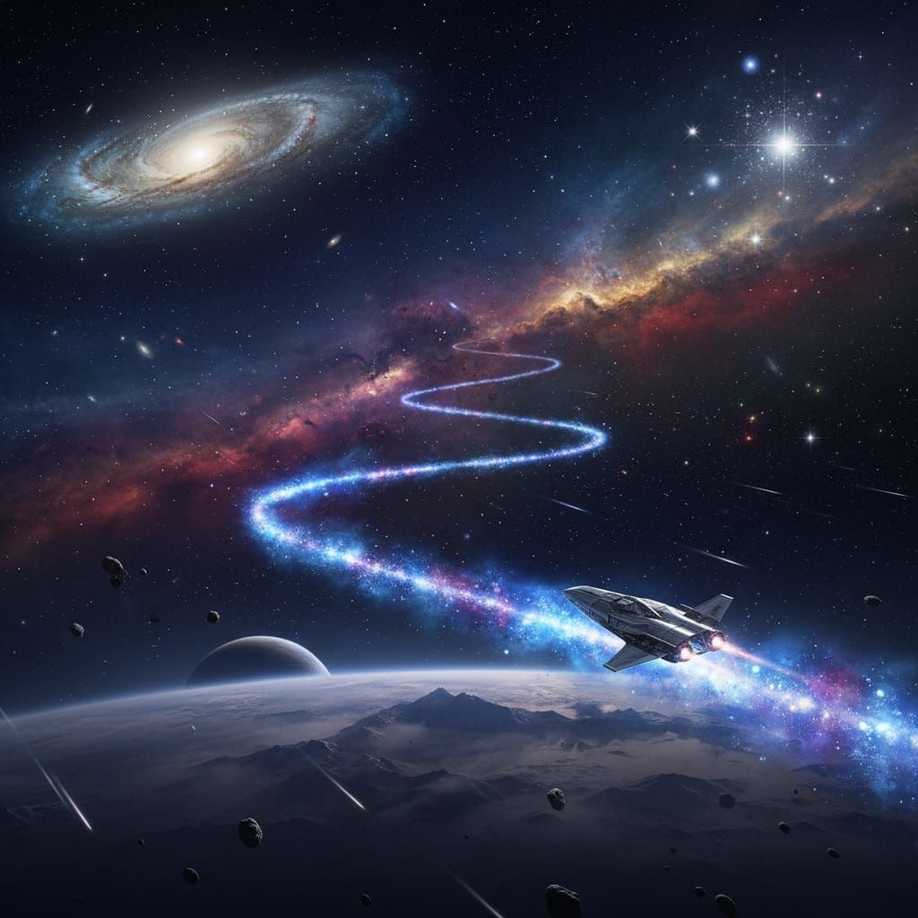 Hyperrealistic Journey Through the Stars