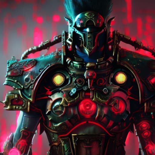 Steampunk Clockwork Armored Warhammer Warrior